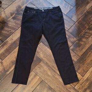 Canyon River Blues Black Cropped Slim Ankle Jeans